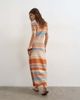 Topshop Topshop knit maxi striped skirt in blue multi - part of a set-Neutral - 4