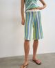 Topshop Topshop knit mix striped longline jorts in green and blue multi - part of a set - 2