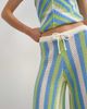 Topshop Topshop knit mix striped longline jorts in green and blue multi - part of a set - 4