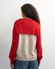 Topshop Topshop knit multi wear sweater in neutral and red - 4