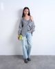 Topshop Topshop knit oversized cable sleeve slouchy cardigan in gray - 2