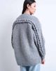 Topshop Topshop knit oversized cable sleeve slouchy cardigan in gray - 4