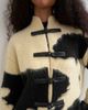 Topshop Topshop knit patterned frogging detailed jacket in black and white-Multi - 2
