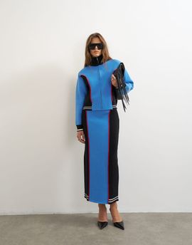 Topshop Topshop knit pencil midi skirt in blue -set
