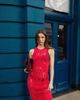 Topshop Topshop knit premium crochet maxi dress in red - 2