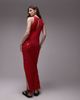 Topshop Topshop knit premium crochet maxi dress in red - 3