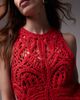 Topshop Topshop knit premium crochet maxi dress in red - 4