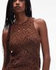 Topshop Topshop knit premium crochet mini dress in chocolate-Brown - 2