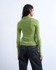 Topshop Topshop knit ribbed collar polo in green - 4
