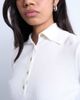 Topshop Topshop knit ribbed collar polo in ivory-White - 3