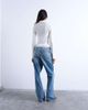 Topshop Topshop knit ribbed collar polo in ivory-White - 4