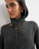Topshop Topshop knit scarf cardigan with wool in charcoal-Gray - 2