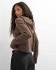 Topshop Topshop knit scarf cardigan with wool in pecan-Brown - 4