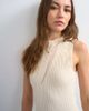 Topshop Topshop knit sheer mix dress in ivory-White - 3