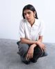 Topshop Topshop knit short sleeve polo top in neutral - 3