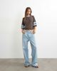 Topshop Topshop knit short sleeve top with blue tipping in brown - 2