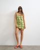 Topshop Topshop knit sleeveless plaid mini dress in green - 1