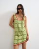 Topshop Topshop knit sleeveless plaid mini dress in green - 2