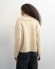 Topshop Topshop knit slouchy button front shawl collared cardigan in latte-Neutral - 4