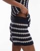 Topshop Topshop knit stitchy stripe shorts in blue and ivory - part of a set - 4