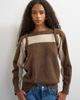 Topshop Topshop knit stripe scarf top in brown-No color - 1