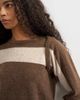Topshop Topshop knit stripe scarf top in brown-No color - 2