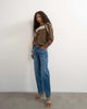 Topshop Topshop knit stripe scarf top in brown-No color - 3