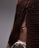 Topshop Topshop knit tie front vest in brown - 3