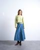 Topshop Topshop knit tie neck sweater in green - 1