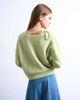 Topshop Topshop knit tie neck sweater in green - 2