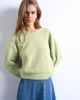 Topshop Topshop knit tie neck sweater in green - 3
