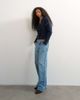 Topshop Topshop knit v-neck button front cardigan in midnight-White - 2