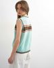 Topshop Topshop knit vintage striped sweater vest in turquoise-Blue - 2