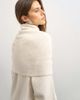 Topshop Topshop knit wool blend deep fold bardot sweater in ivory-Neutral - 3