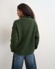 Topshop Topshop knit wool blend roll edge longline chunky sweater in olive-Green - 2