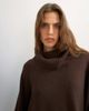 Topshop Topshop knit wool short cape sweater in chocolate-Gray - 2
