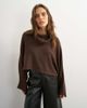 Topshop Topshop knit wool short cape sweater in chocolate-Gray - 3