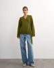 Topshop Topshop knit wrap boxy cardigan with wool in moss-Green - 2