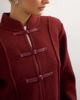 Topshop Topshop knitted all needle frogging detail jacket in red-MULTI - 3