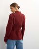 Topshop Topshop knitted all needle frogging detail jacket in red-MULTI - 4