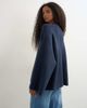 Topshop Topshop knitted boxy wide sleeve button detail sweater in midnight-Navy - 3