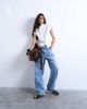 Topshop Topshop knitted compact cap sleeve vest in Ivory-White - 2