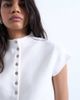 Topshop Topshop knitted compact cap sleeve vest in Ivory-White - 4