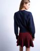 Topshop Topshop knitted compact fitted waist sweater in Navy - 2