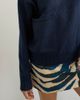 Topshop Topshop knitted crew neck front pocket sweater in midnight-Navy - 3