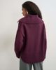 Topshop Topshop knitted curved hem collared polo sweater with wool in mulberry-PURPLE - 4