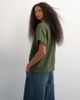 Topshop Topshop knitted fluffy short sleeve top with wool in khaki-Green - 3