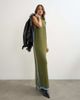 Topshop Topshop knitted high neck sleeveless tunic maxi dress in olive-Green - 1