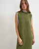 Topshop Topshop knitted high neck sleeveless tunic maxi dress in olive-Green - 3