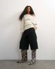 Topshop Topshop knitted long sleeve fallen shoulder sweater with wool in latte-NEUTRAL - 3
